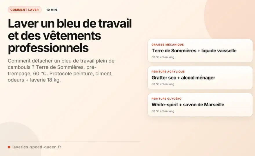Laver un bleu de mécanicien - Éliminez huile et cambouis