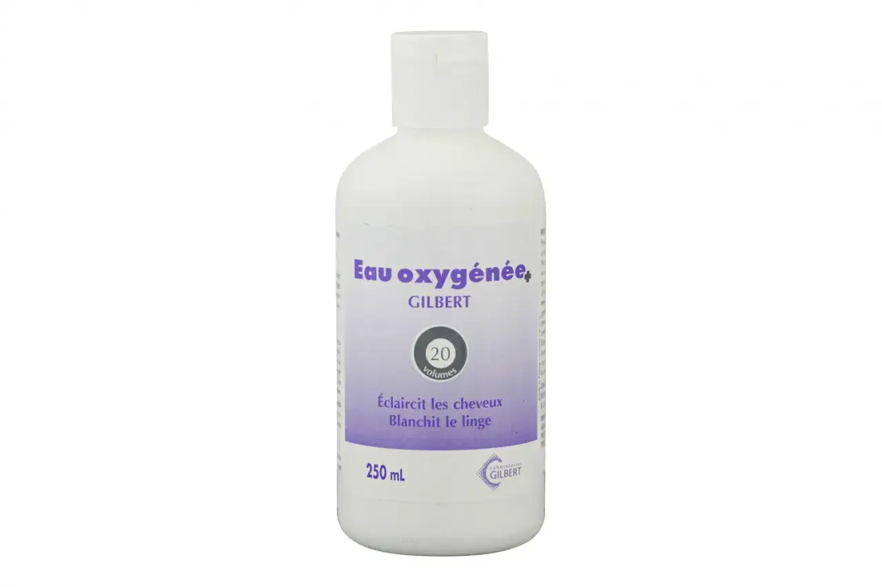 Bouteille d'eau oxyg&eacute;n&eacute;e Gilbert 20 volumes, id&eacute;ale pour &eacute;claircir les cheveux et blanchir le linge couleur.