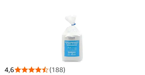 Sac de percarbonate de soude pour blanchir les vêtements. Idéal pour un blanc éclatant et pour détacher le linge.